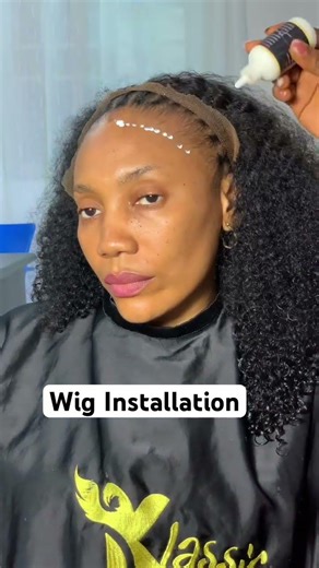 Easy frontal wig installation #frontalinstall #curlywigs #stepbysteptutorial