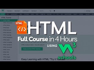W3Schools HTML FULL Course in 4 Hours | W3Schools HTML Tutorial | Leran HTML using W3Schools