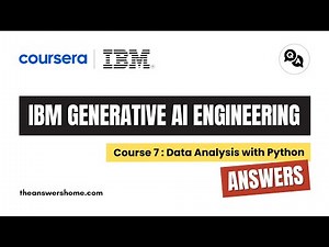 Data Analysis with Python Coursera Answers || theanswershome