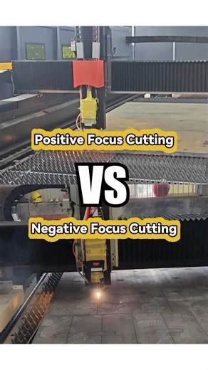 Glorystar Laser on Instagram: "Oxygen cutting carbon steel = choosing between surface quality or efficiency Positive focus 👉 surface quality (clean cut edge) Negative focus 👉 efficiency (much faster cutting) The right process matters more than laser power. #LaserCutting #OxygenCutting #CarbonSteel #LaserProcess #ManufacturingTips #glorystarlaser"