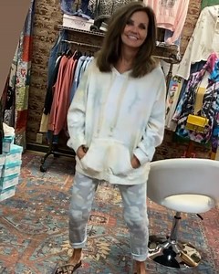 Judy rocking!! Hoodie sweatshirt $54 SML. Joggers Camo Waffle $48 | The Spotted Zebra