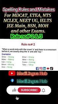 Spelling Rules & Common Mistakes | Improve Your English Fast | MediLingua Hub #spelling