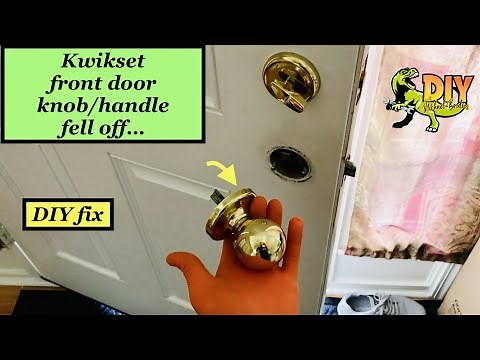 Kwikset front door knob with no screws loose or fell off - DIY fix