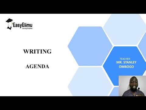 Agenda (Lesson 14 of 22 English Form 3 -Writing)