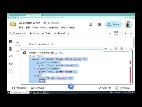 Episode 9/19 Loops While, Introduction To Python
