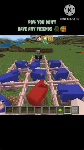 Minecraft pov: you don't have any friends 🥀🥰 #minecraft #short video #game video #minecraft