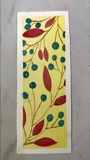 Easy Watercolor Bookmark Painting | Relaxing Watercolor Process for Beginners | DIY Bookmark Art