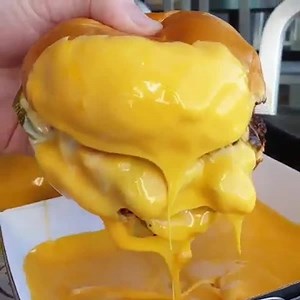 When you ask for cheese on your burger and MEAN IT 😲 CREDIT: @issac_eatsalot on Instagram! | Food Network