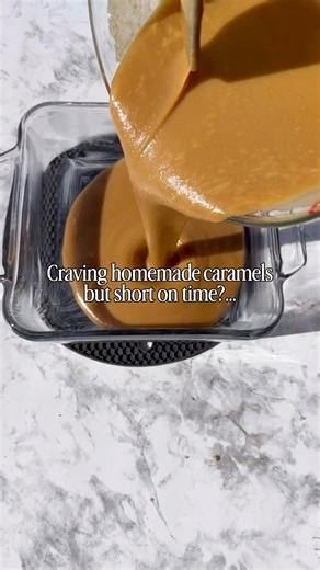 Homemade caramels have never been simpler! 🔥 You’re just a handful of ingredients and a few minutes in the microwave for tasty caramel. Cut into square or wrap individually in wax paper! Recipe in comments! Cooking with Karli caramel | microwave | baking | easy baking | fall | fall baking | autumn | autumn baking | treat | easy | holiday | holiday baking | Cooking with Karli