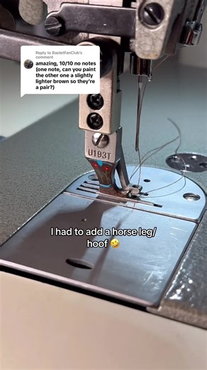 Replying to @BastetFanClub You guys love this sewing machine lore 🤣 #lore #sewing #leathercraft #satisfying