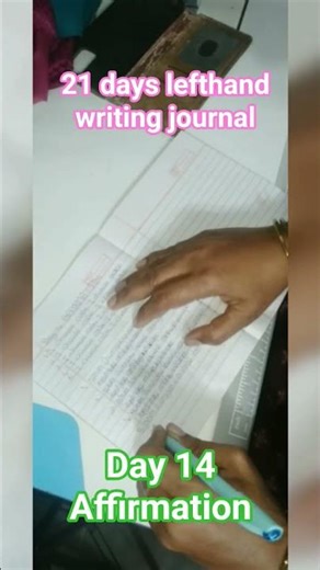 ✨ Day14 |Affirmation✍️ | 28 Days Left-Hand Writing Journal 🌿