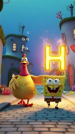SpongeBob H for Hen 🐓#spongebob #ytshorts #shortfeed #spongebobsquarepants