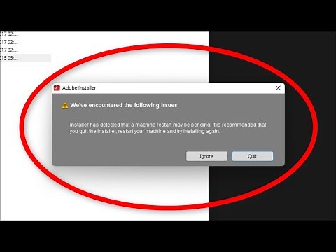 Adobe Installer - We've Encountered The Following Issues - Installer Has Detected That a Machine