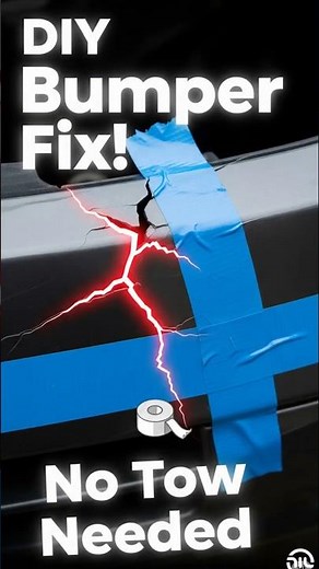 Duct Tape Saves the Day with This Crazy DIY Bumper Fix! #automobile #automotivetools #bumper