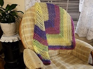 Easy Crocheted Lacy Shawl Tutorial