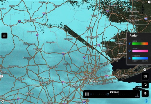 645am Sunday, 1/25/26 Weather radar update Snow continues to develop and move across the Hudson Valley Weather area as seen here on the latest weather radar. Checking the weather observations post, the snow is reaching the ground in most locations. -Todd | Hudson Valley Weather