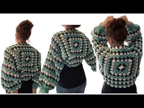 HOW TO CROCHET: crochet shrug pattern | crochet granny square shrug pattern