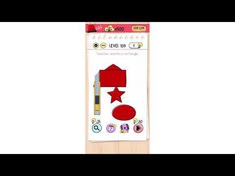 "Teacher wants a rectangle" Brain Test Level 109 Quick Guide