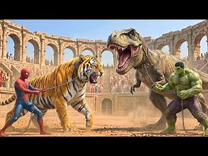 T-REX vs GIANT TIGER (Full Fight) - The Most Terrifying Monster Battle in History 4K