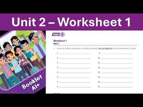 Booklet A1+ 9th Grade Unit 2 Worksheet 1 page 10