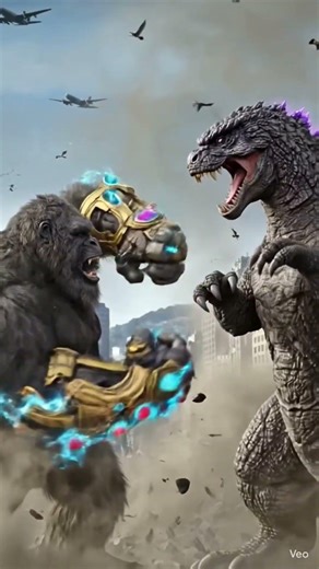Godzilla vs King Kong: Kaun Jeetega Yeh Maha-Yuddh? 🦍🔥#viral #cartoon #love #King Kong actr #Godzill