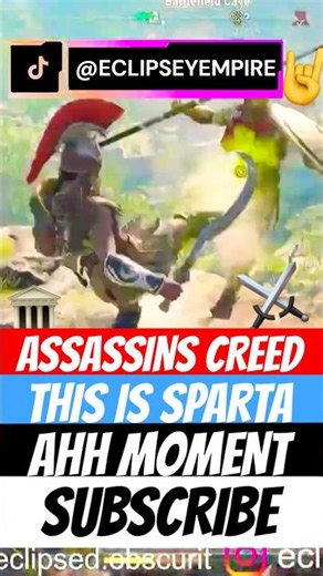 THIS IS SPARTA! 🦶💥 Assassin’s Creed Odyssey Sparta Kick Moment #shorts #sparta #fyp