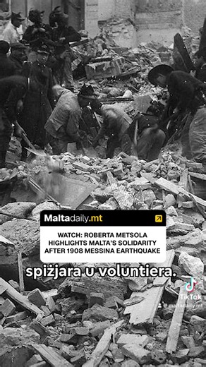 6.6K views · 100 reactions | In Messina, European Parliament President Roberta Metsola spoke about Malta’s historic solidarity with the people of Messina following the devastating 1908 earthquake.  Read: https://maltadaily.mt/watch-roberta-metsola-highlights-maltas-solidarity-after-1908-messina-earthquake/ #MaltaDaily | Malta Daily | Facebook