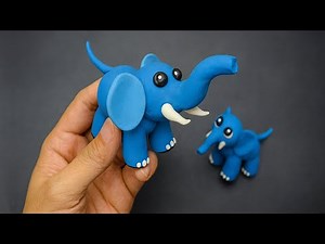 How to Make a Clay Elephant 🐘 Clay Art Tutorial DIY Polymer Clay Modelling for Adults