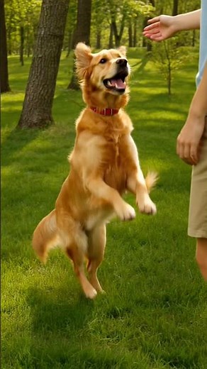 Happy Golden Retriever Running & Playing in the Park 🐕❤️