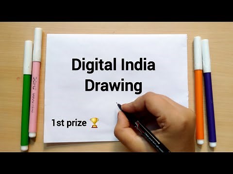 Digital India painting | My visionof digital India Drawing | Digita IndiaDrawing easy #digitalindia