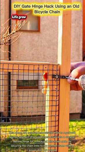 Brilliant DIY Gate Hinge Hack Using an Old Bicycle Chain!