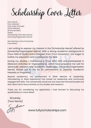 Opportunities Window ‍‍ on Instagram: "Scholarships Application Cover Letter | How to write Scholarship Cover letter | Cover Letter Sample ✌️✈️ Follow us for more Tips and Updates about latest Scholarship opportunities ✌️ Visit our website www.fullyscholarships.com to find latest Scholarship opportunities ✌️ ✈️ #scholarships #studyabroad #scholarshipopportunities #scholarshipsearch #application #coverletter #fullyscholarships"