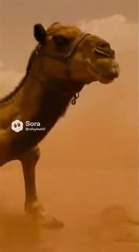 Camel Saves Man From Charging Wolf During a Desert Storm!