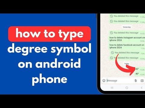 How To Type Degree Symbol On Android Phone