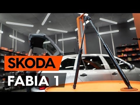 How to change gas struts / tailgate struts on SKODA FABIA 1 (6Y5) [TUTORIAL AUTODOC]