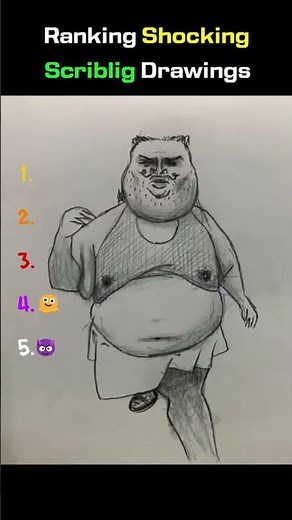 Ranking Shocking Scriblig Drawings #shorts