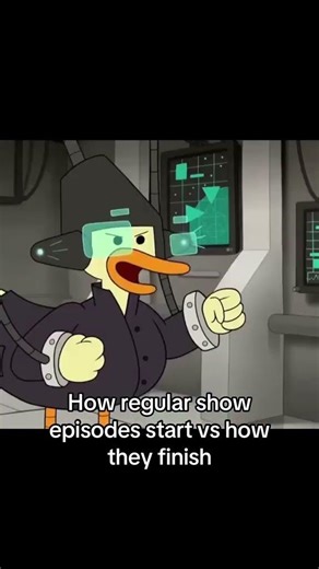 How Regular Show episodes start vs end... #regularshow #cartoon #shorts