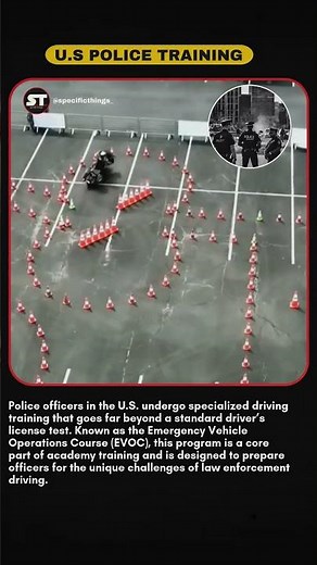 Inside Police Driving Training: Mastering the EVOC . #shortsfeed #factshorts #uspolicetraining