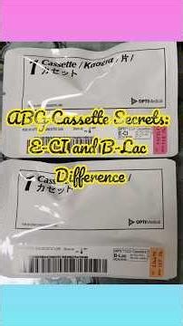 E-CI vs B-Lac Cassette | Parameters & Uses Explained#‪@SmartMedicalKnowledge‬