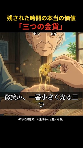 残された時間の本当の価値「三つの金貨」 #Shorts #老後 #人生 #名言 #トルストイ #哲学