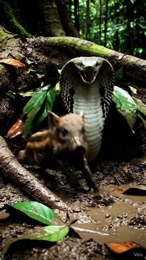 Cobra Senses Intruder ⚠️ #kingcobra #snakealert #wildlife #reptile #naturevideo