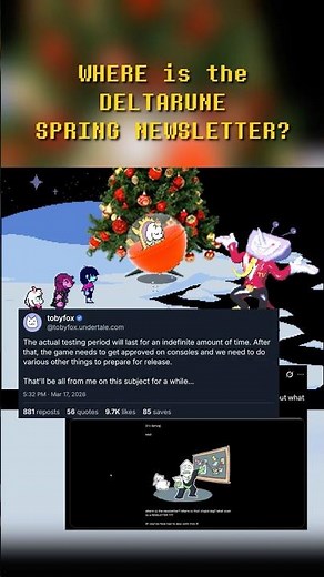Where is the Deltarune Newsletter? #undertale #deltarune #gaming #tobyfox #indiegame #kris #sans