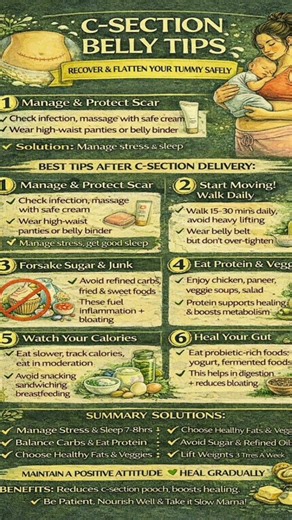 C-section Belly Reduction Tips #bellyfat #csectionscar #weightlosscsection #healthyfood #fatburning