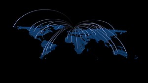 Virtual Particles Data Network Animation Background