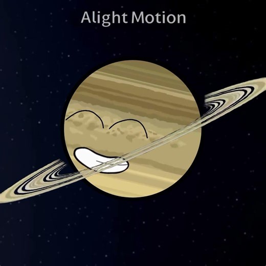 Jupiter and Saturn's first show up #solarballs #jupiter #saturn #animation #alightmotion #spaceballs