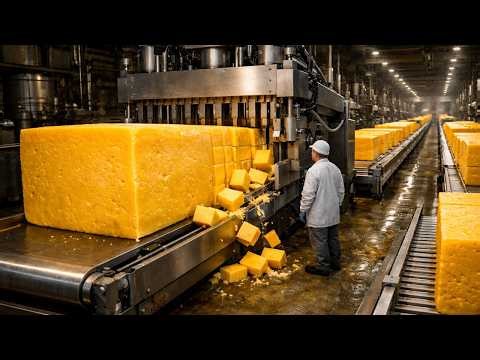 🧀 From Milk to Cheese – Inside a Huge Cheese Manufacturing Plant