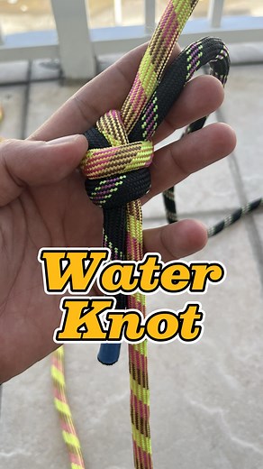 16K views · 587 reactions | Water Knot. The water knot is a simple knot used to tie two ends of webbing together. Commonly, climbers use water knots to tie a single piece of webbing into a small loop for use as a sling. These slings are often used to ascend ropes or to capture the progress of a load when tied into a friction hitch. #reelsfb #reelsinstagram #climbing #tyingtheknot #knot #tutorial | Nots | Facebook