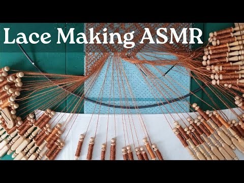 Lace Making ASMR | Jan Scarf Project | 60 Minutes Wooden Bobbins Sounds | No Talking