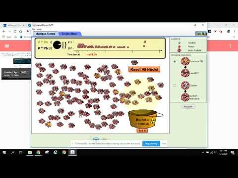 Radioactive Decay on Phet