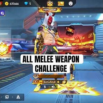 ALL Melee Weapon Challenge 🔥 | 1 Kill = 40₹ Gift Code